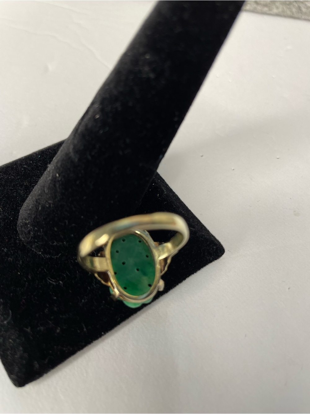 Vintage Jade 14K Ring Size 7.5 - Picture 8 of 10